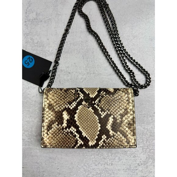 NWT The‎ Kooples Small Emily Snakeskin Leather Clutch Wallet with Chain Strap - Picture 4 of 13